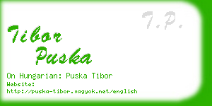 tibor puska business card